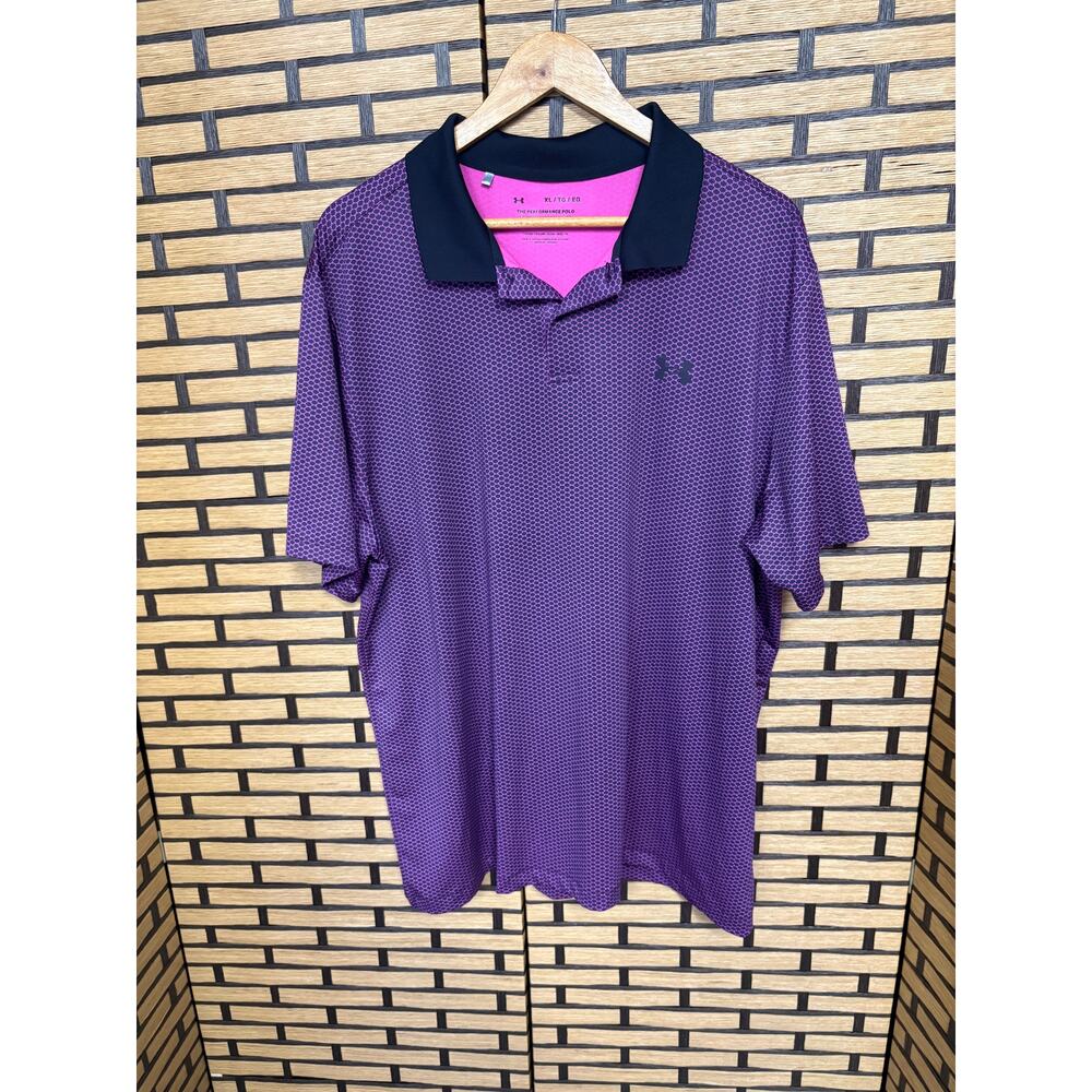 Under‎ Armour Pink And Black The Performance Polo Size XL